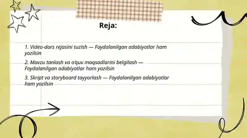 Video-darslar tayyorlash 2