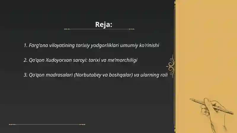 Farg'ona viloyatining tarixiy yodgorliklari umumiy ko'rinishi 2