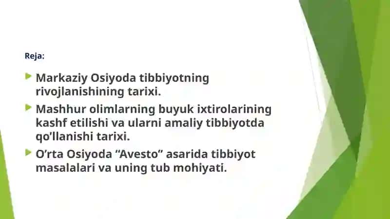 Qadimgi O'rta Osiyo Tibbiyoti TARIXI 2
