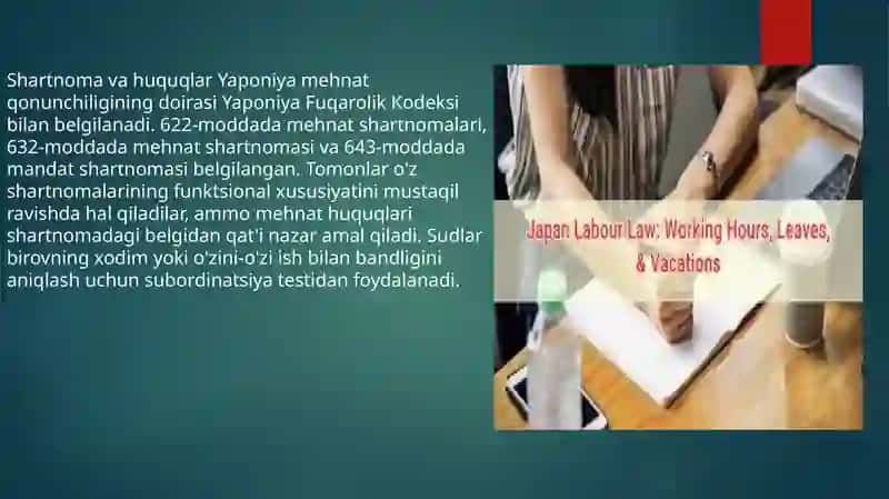 YAPONIYA MEHNAT HUQUQI 2