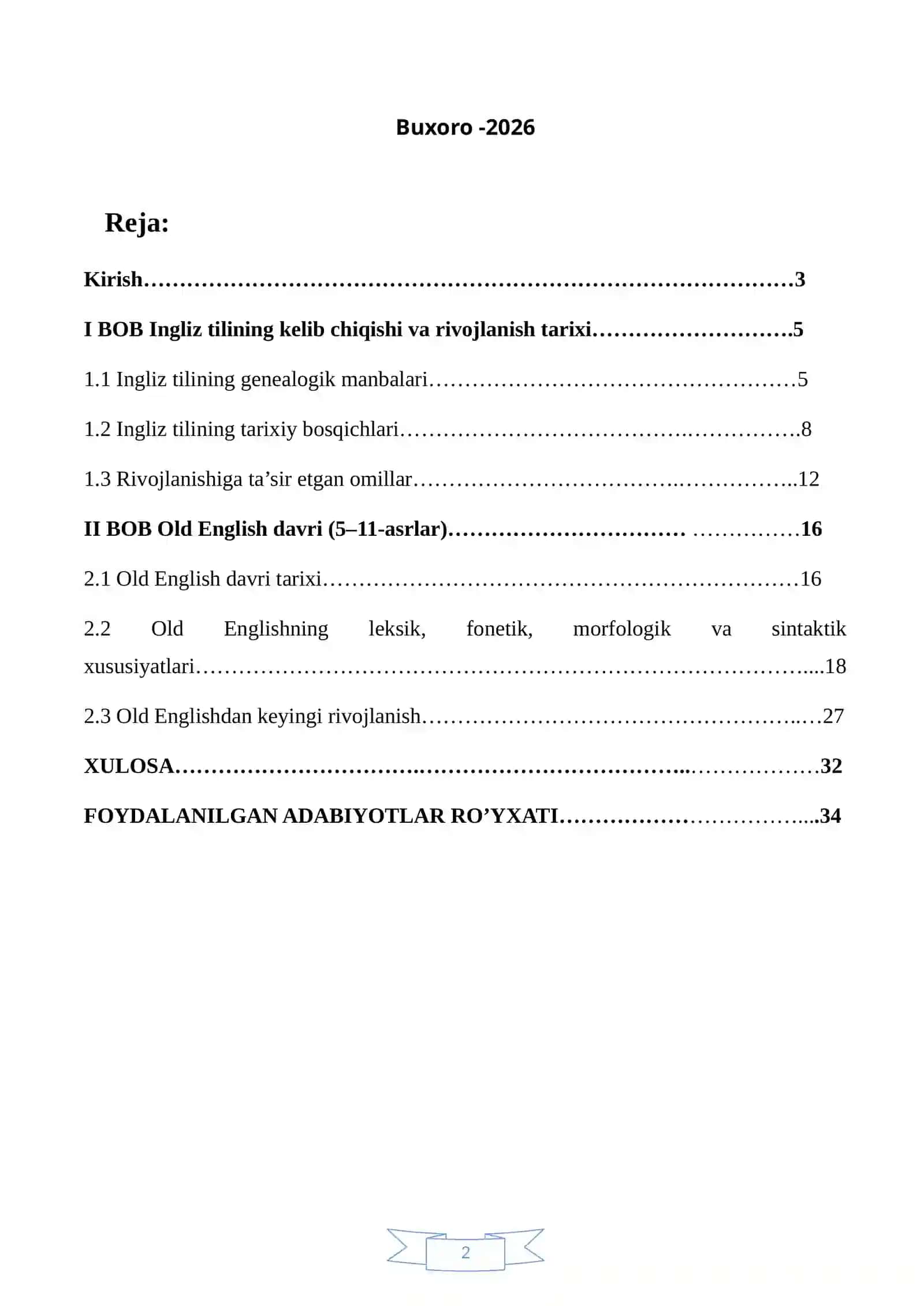 Ingliz tilining kelib chiqishi va Old English davri xususiyatrlari 2