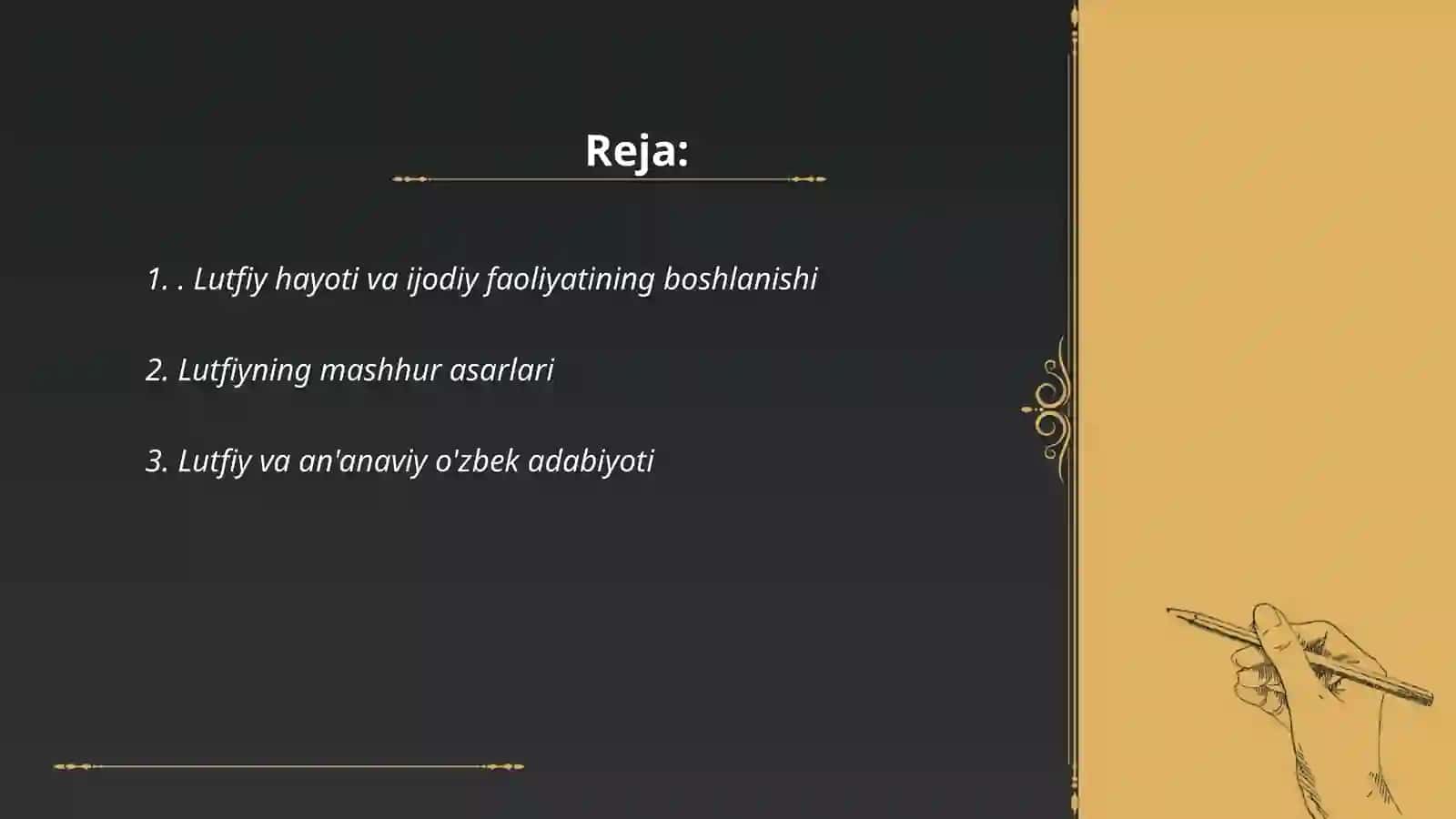 Lutfiy hayoti va ijodi haqida taqdimot 2