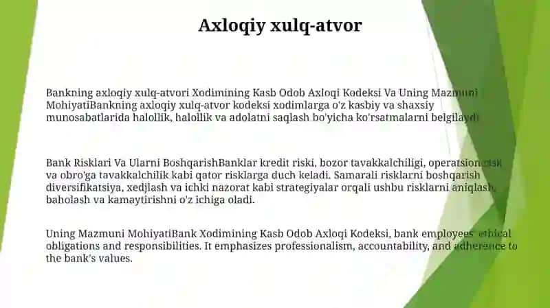 Xodimining Kasb Odob Axloqi Kodeksi Va Uning Mazmuni Mohiyati 2