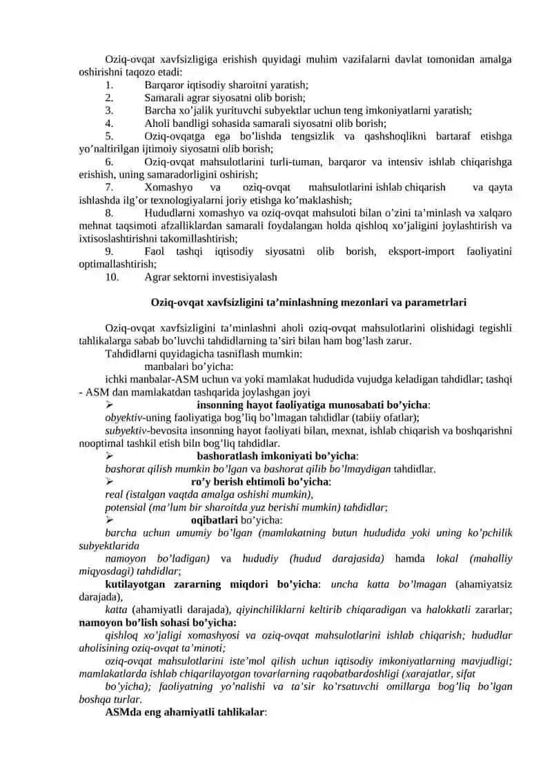 Oziq-ovqat xavfsizligi 2
