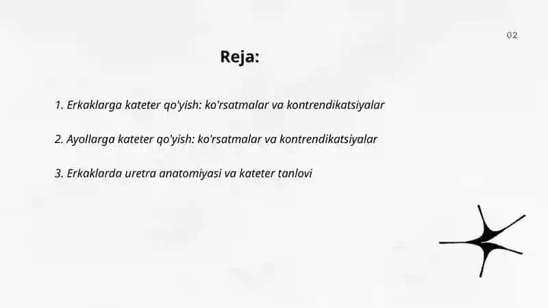 Erkaklar va ayollarga katetir qoyish 2