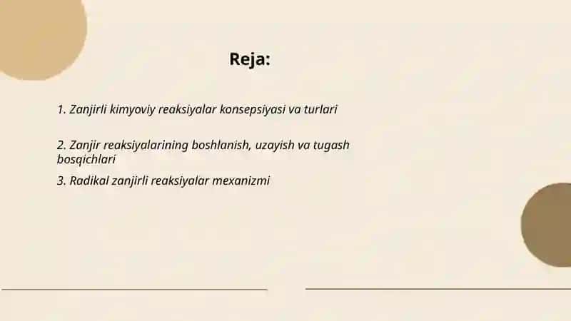Zanjirli reaksiyalar 2