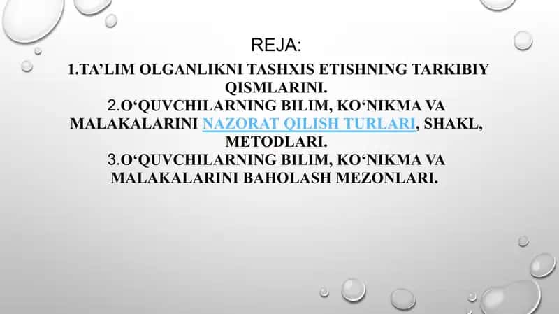 Ta'lim oluvchilarning bilim, ko'nik ma'vamalakalarini tashxis qilishning zamonaviy usullari 2