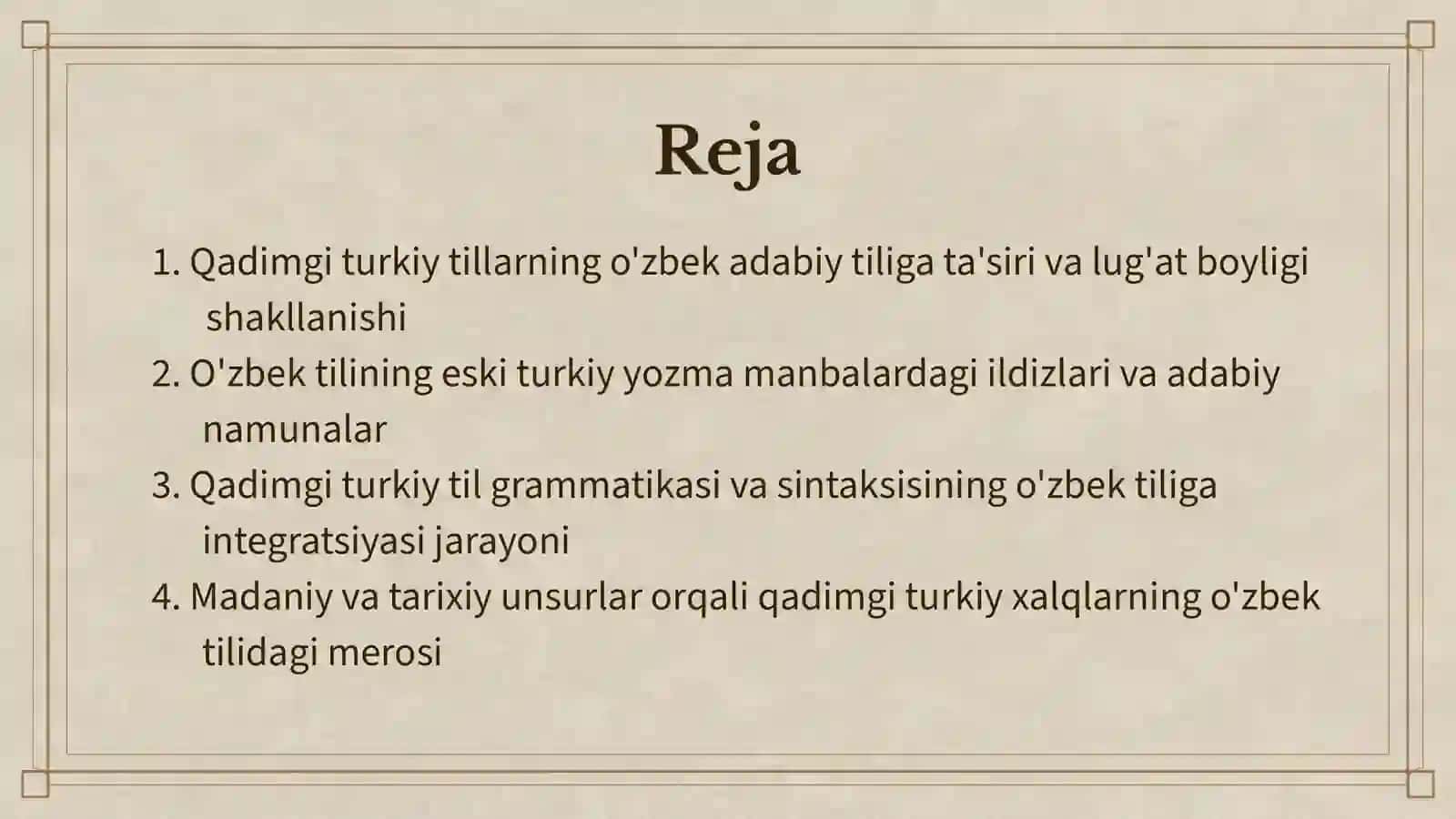 QADIMGI TURKIY XALQLARNING O'ZBEK ADABIY TILI TARAQQIYOTIDAGI YO'LI 2