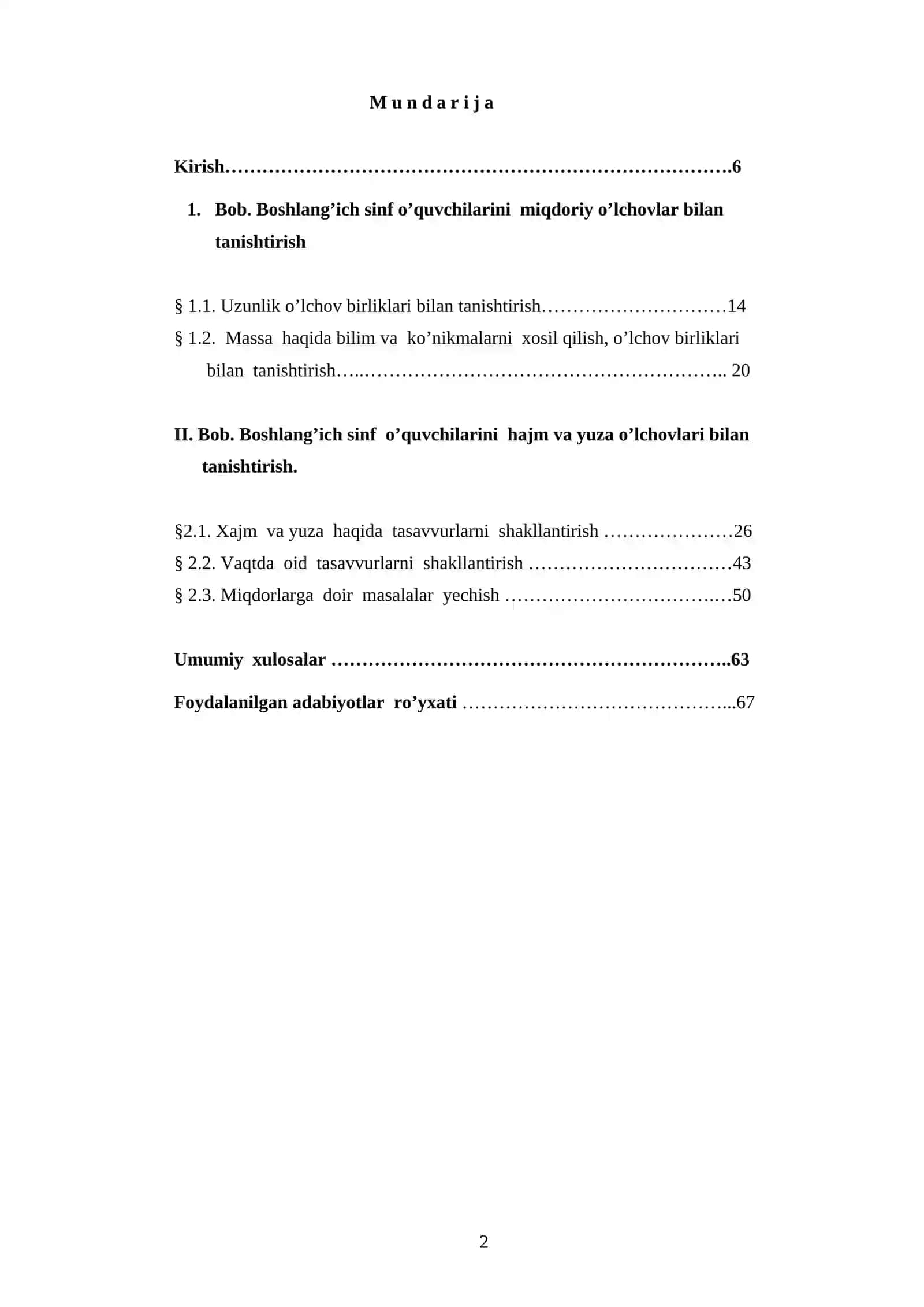 Boshlang’ich sinflarda uzunlik o'lchovlarini o'rgatish metodikasi 2