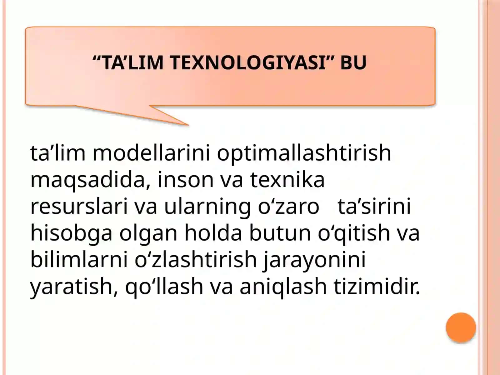 an’anaviy, rivojlantiruvchi va innovatsion ta’lim texnologiyalari 2