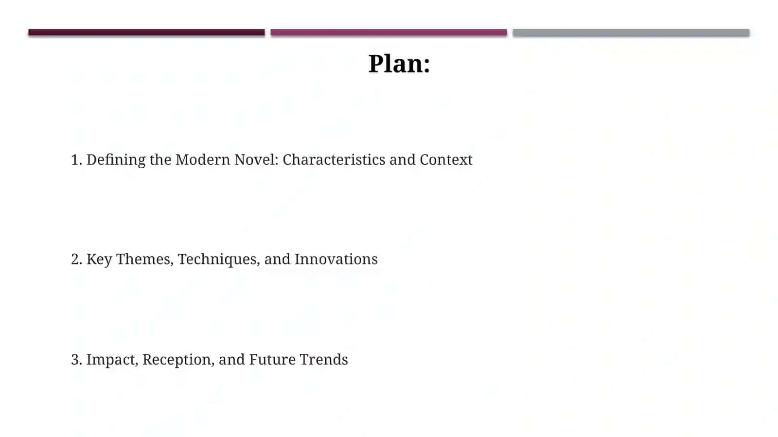 Modern novel 2