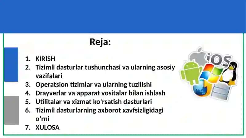 Kompyuterning tizimli dasturlari 2