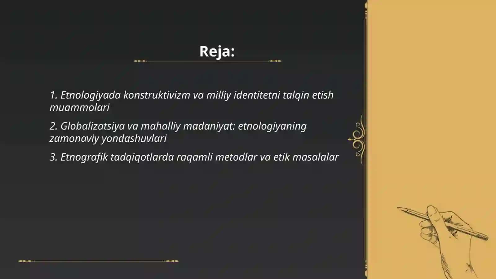 Etnologiya faninig zamonaviy konsepsiyalari va muammolari 2