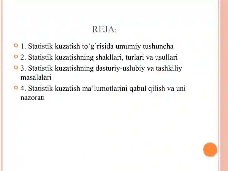 Statistik ma’lumotlarni to‘plash nazariyasi va amaliyoti 2