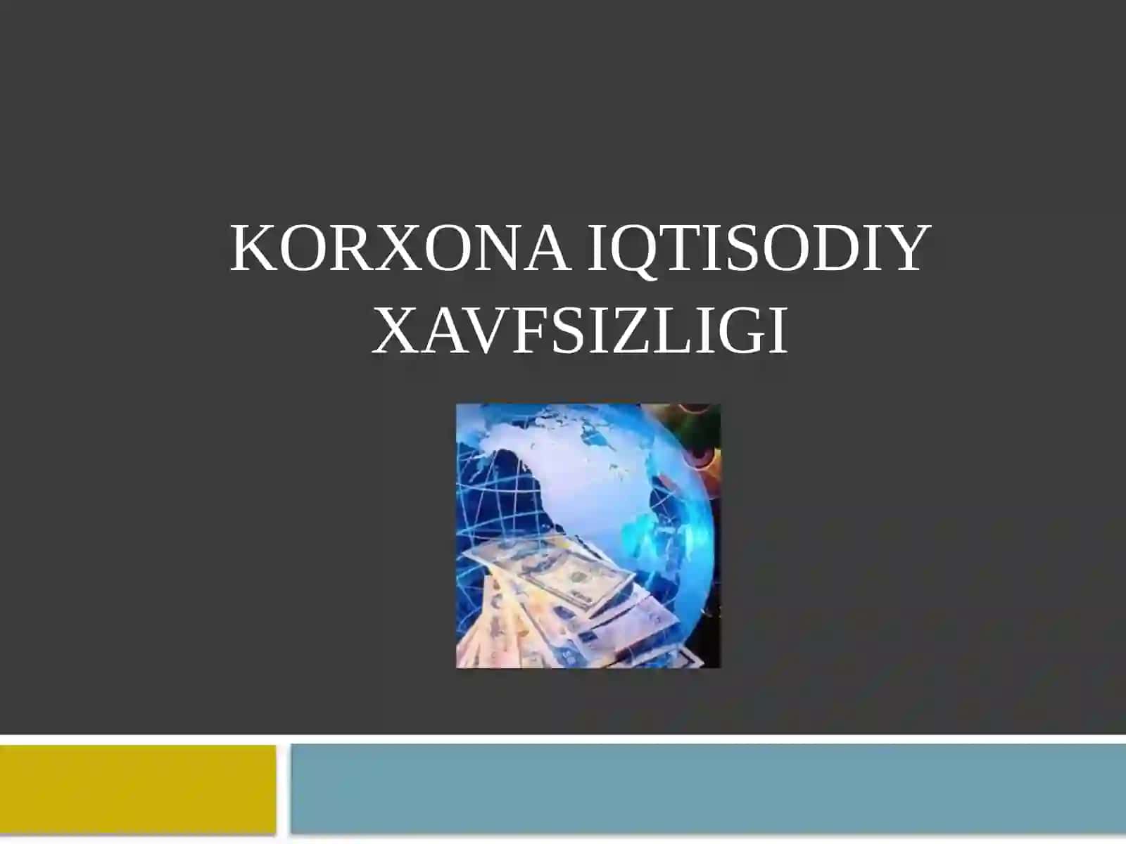 Korxonaning iqtisodiy xavfsizligi 2
