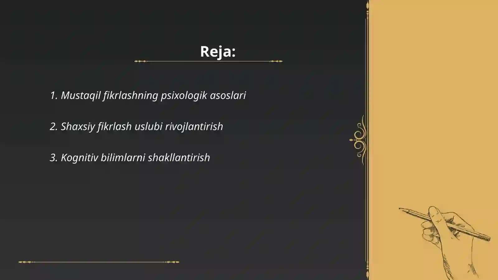Mustaqil fikrlashning psixologik asoslari 2