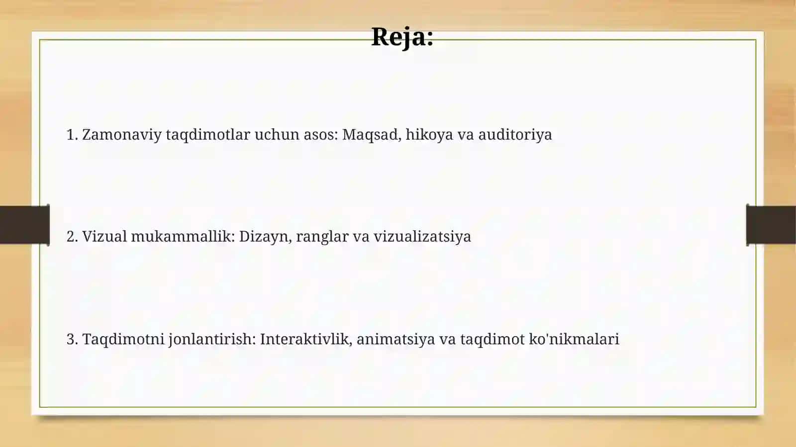 Zamonaviy taqdimotlar yaratish san'ati 2