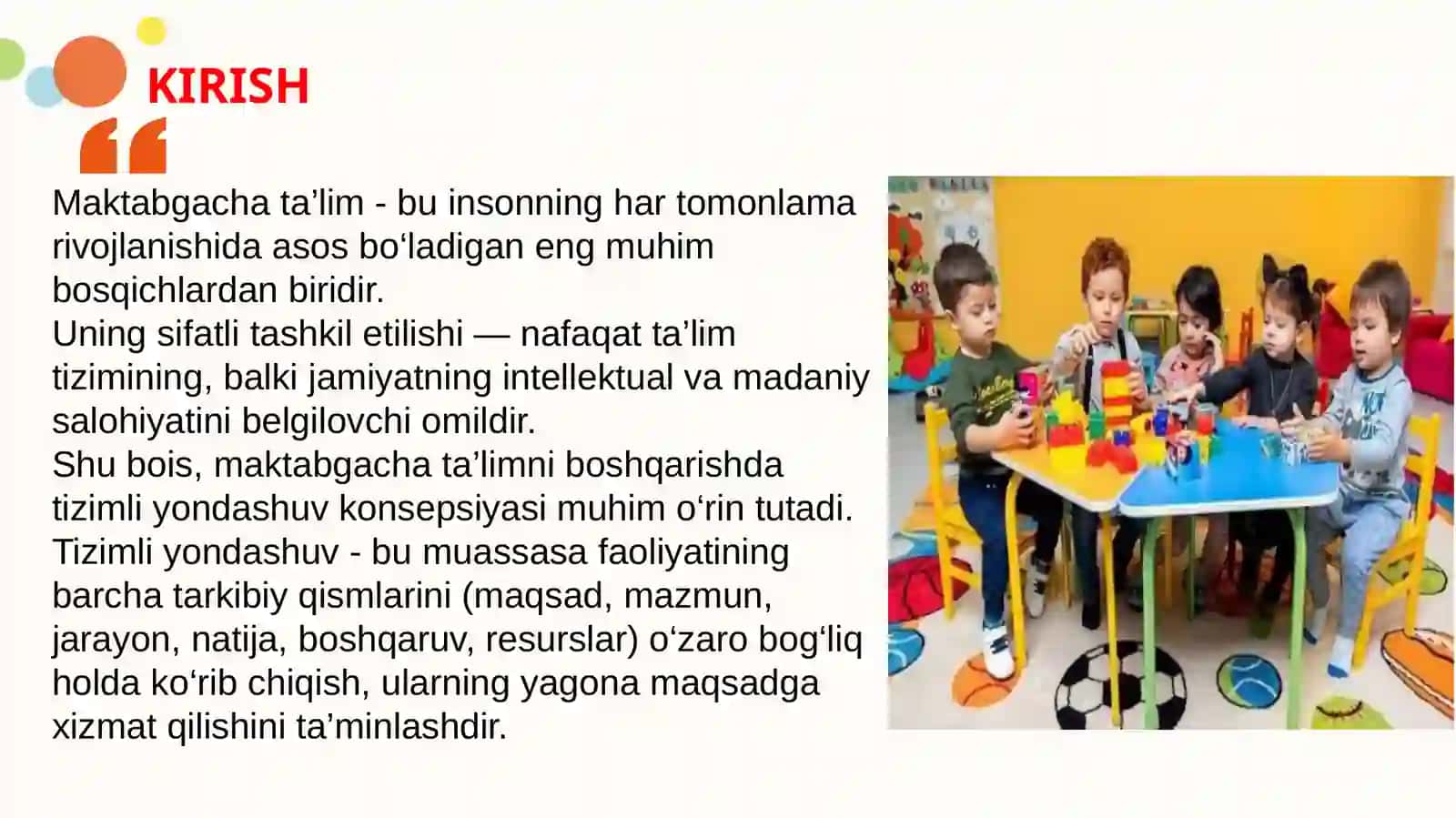 MAKTABGACHA TA’LIMNI BOSHQARISHDA TIZIMLI YONDASHUV slayd 2