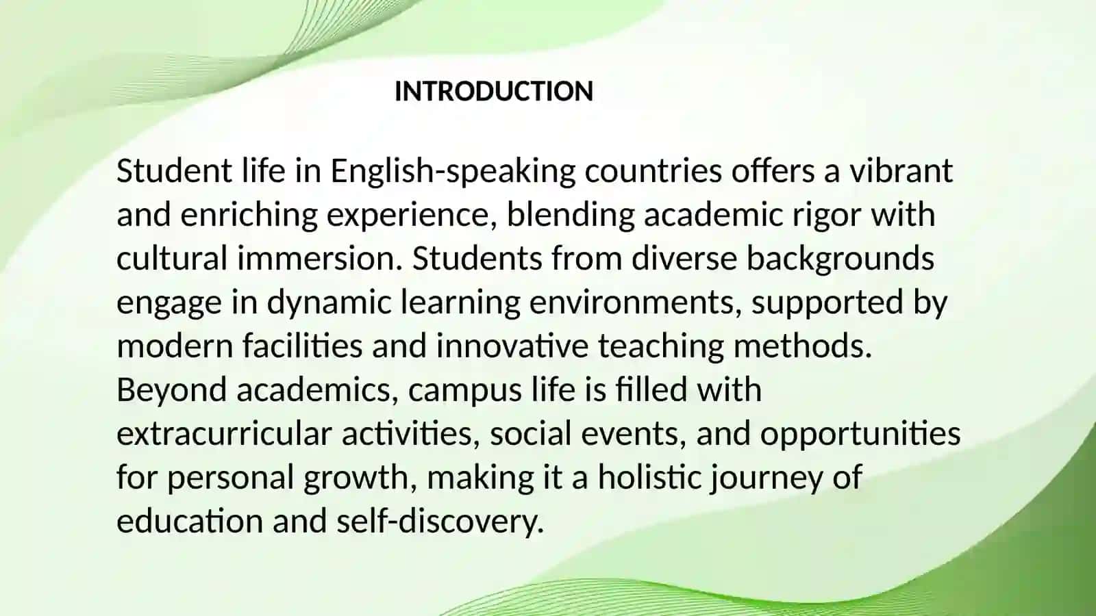 Student Life in English-Speaking Countries 2