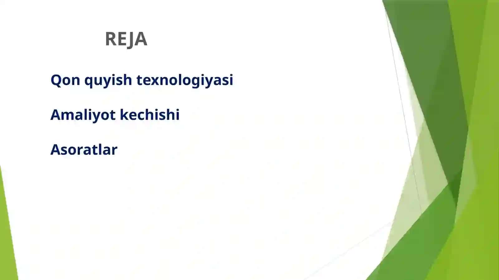 Qon quyish turlari va usullari 2