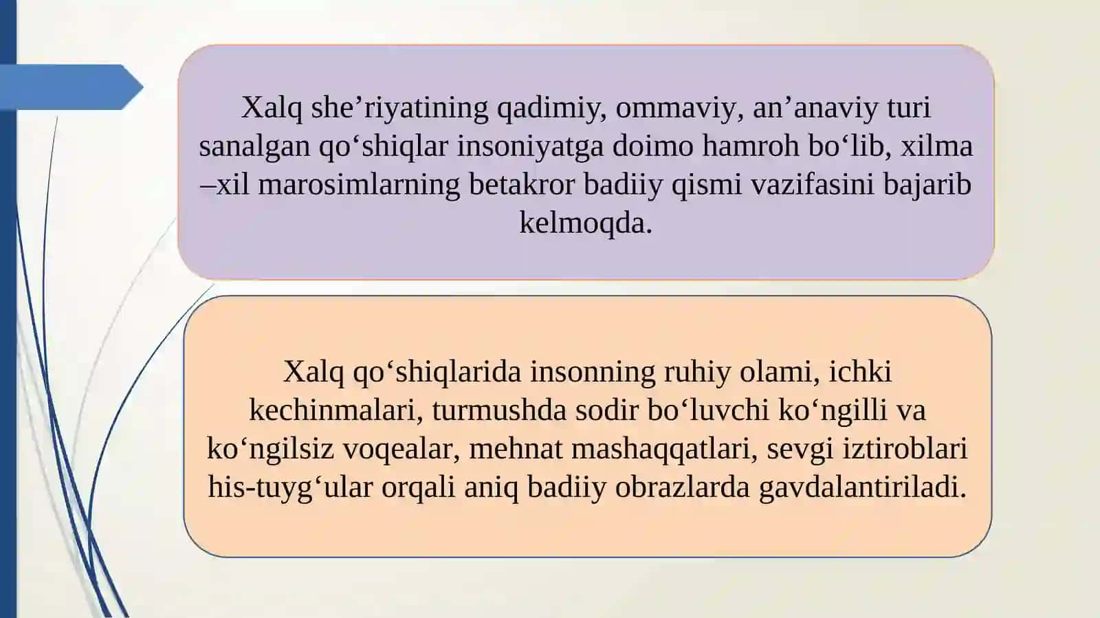 Xalqqo‘shiqlari va ularning badiiyati 2