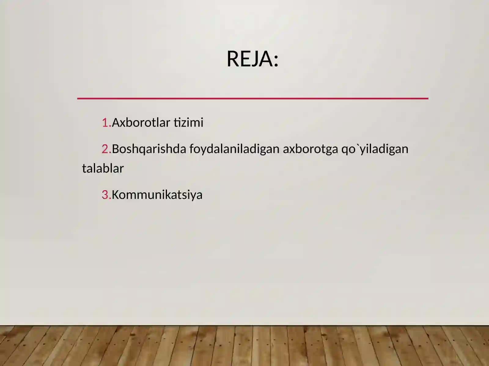 Menejment texnologiyasi. Boshqaruv jarayoni va funksiyalari 2