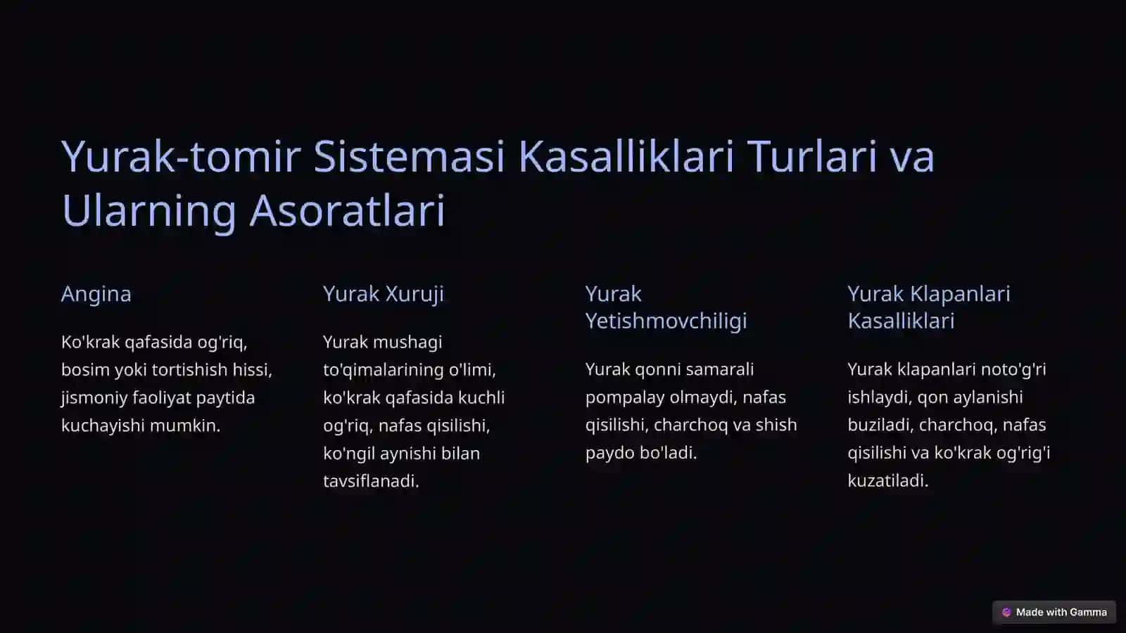Yurak Kasalliklari: Sabablari, Turlari va Davolash Usullari 2