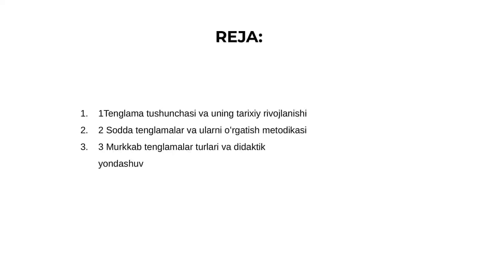 Sodda va murakkab tenglamalarni órgatish metodikasi 2