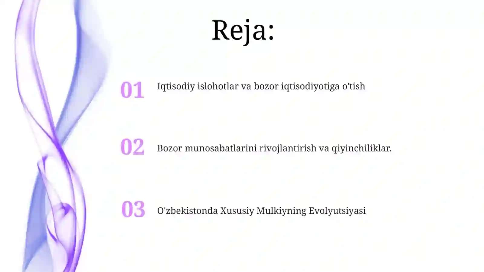 Iqtisodiy islohotlar va bozor iqtisodiyotiga o'tish 2