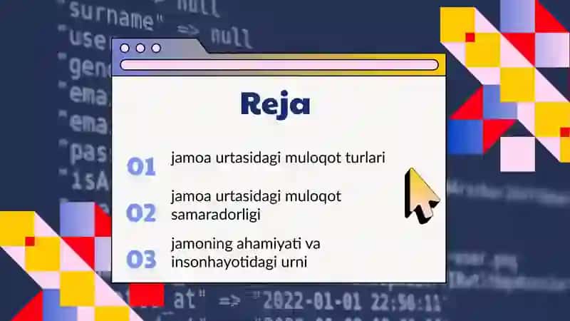 Jamoa o’rtasidagi muloqot 2