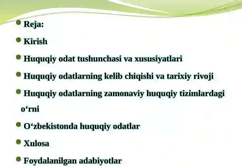 HUQUQIY ODAT – HUQUQNING QADIMGI MANBASI SIFATIDA 2