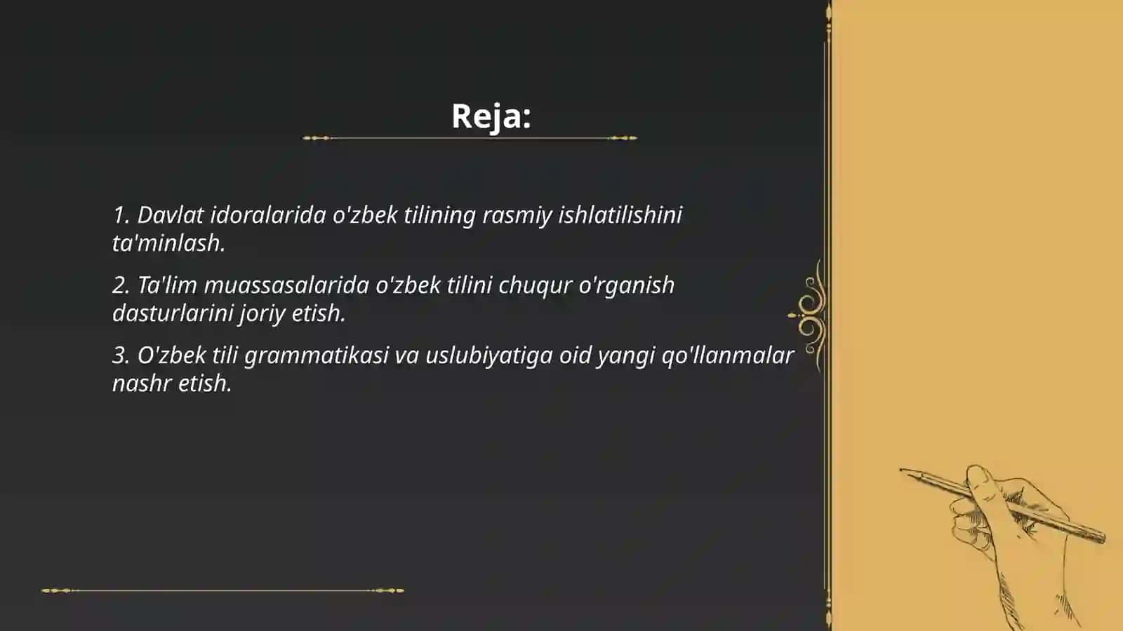 O'zbek tilini oshirish 2