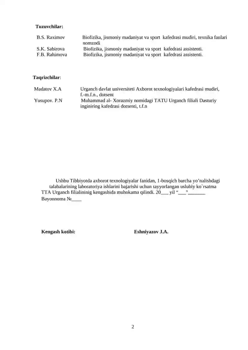 MICROSOFT WORD MATN MUXARRIRIDA HUJJATLAR YARATISH, HUJJATLARNI SAQLASH, HUJJATDAN CHIQISH USULLARI 2