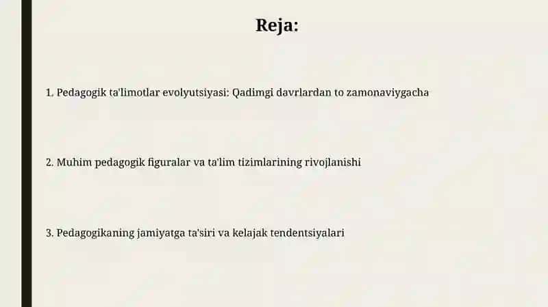 Pedagogika ta'limotlar tarixi 2