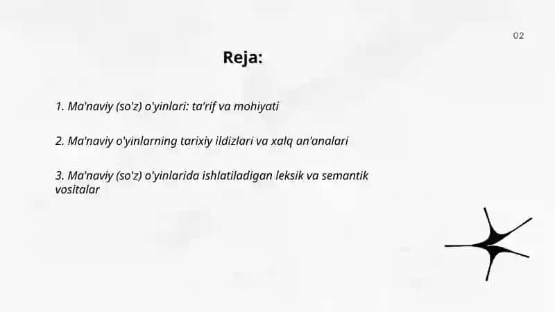 Ma'naviy (so'z) o'yinlarining ta'biati, o'ziga xos tomonlari 2