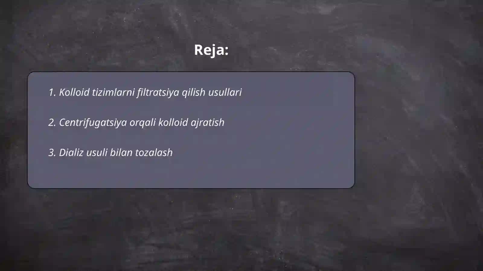 Kolloid sistemalarni tozalash usullari 2