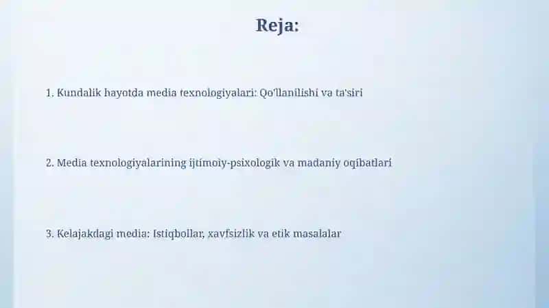 Kundalik hayotda media texnologiyalari: Qo'llanilishi va ta'siri 2