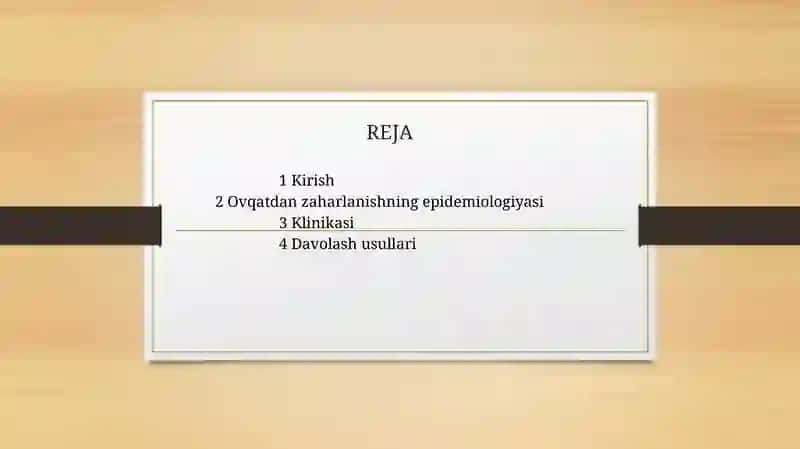 Ovqatdanzaharlanish(BOTULIZM) 2