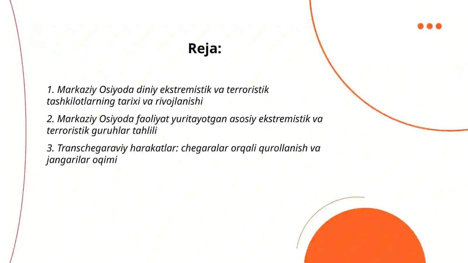 Markaziy Osiyodagi barqarorlikka tahdid solayotgan diniy ekstremistik va terroristik tashkilotlar 2