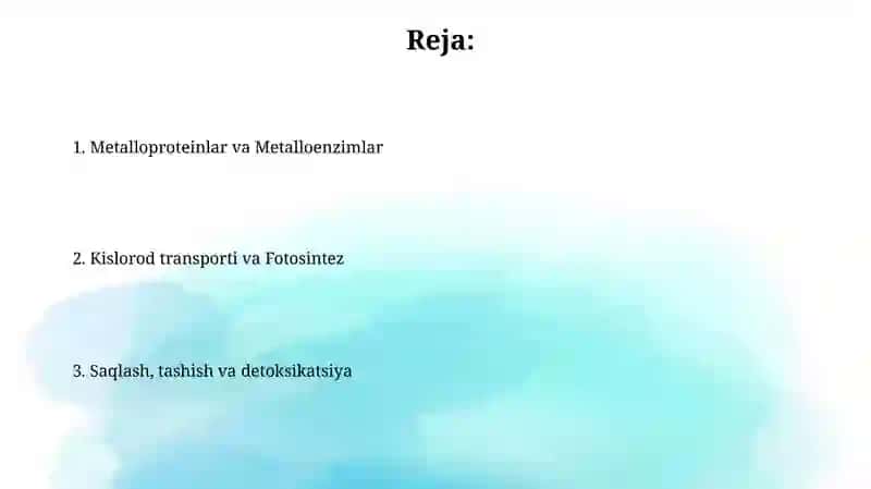 Koordinatsion birikmalarning biologik jarayonlardagi roli 2