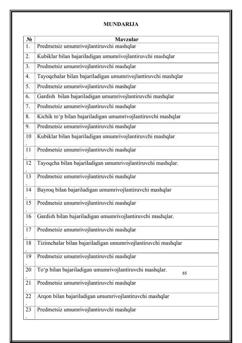 KATTA GURUHDA ERTALABKI BADANTARBIYA MASHQLARI 2