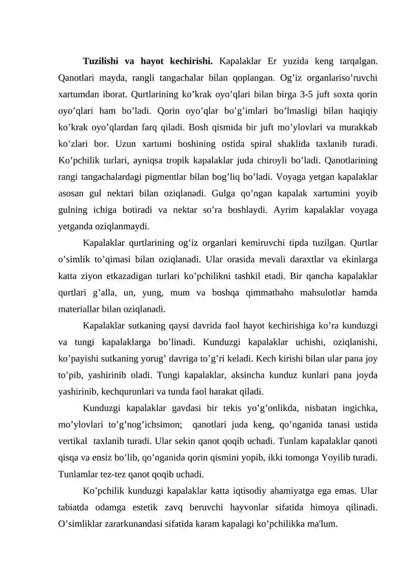 Tangachaqanotlilar turkumi vakillar 2