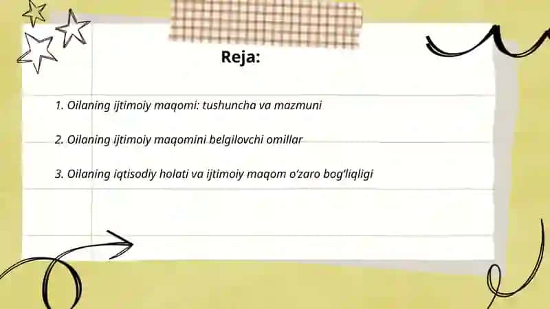 Oilaning ijtimoiy maqomi 2