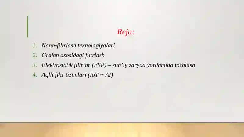 Atmosfera ifloslanishini kamaytirishda innovatsion filtr texnologiyalari 2