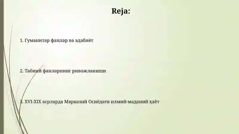 XVI-XIX-asrlarda markaziy Osiyoda fan 2
