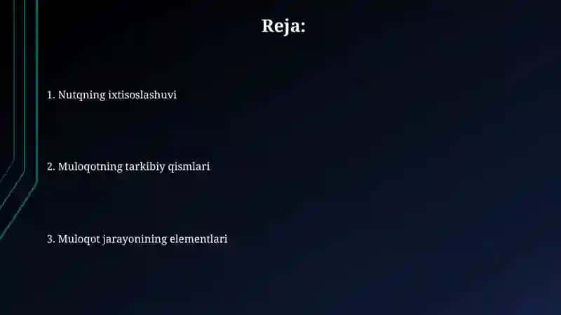 Nutqning ixtisoslashuvi 2