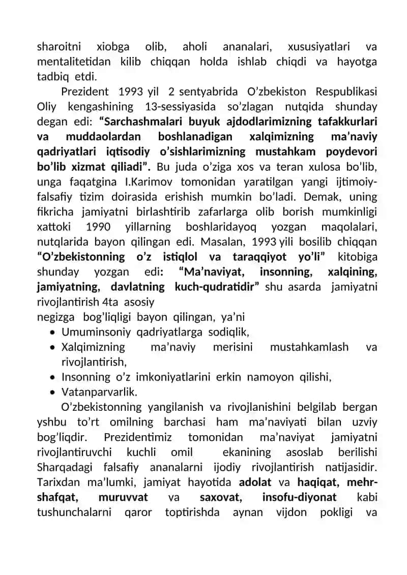 Ma’naviyat – o’zlikni  anglash 2