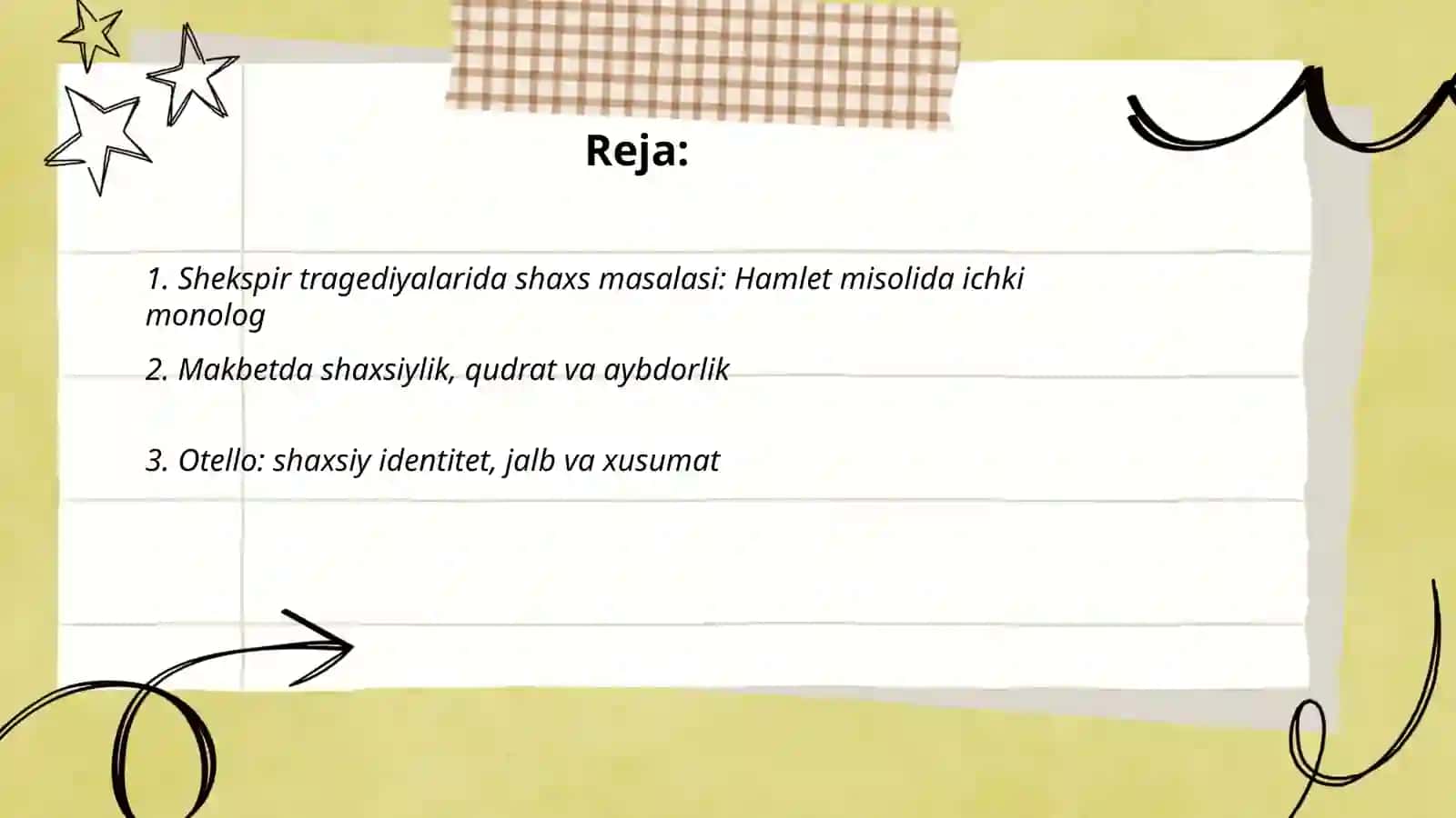 Shekspir tragediyalarida shaxs masalasi: Hamlet misolida ichki monolog 2