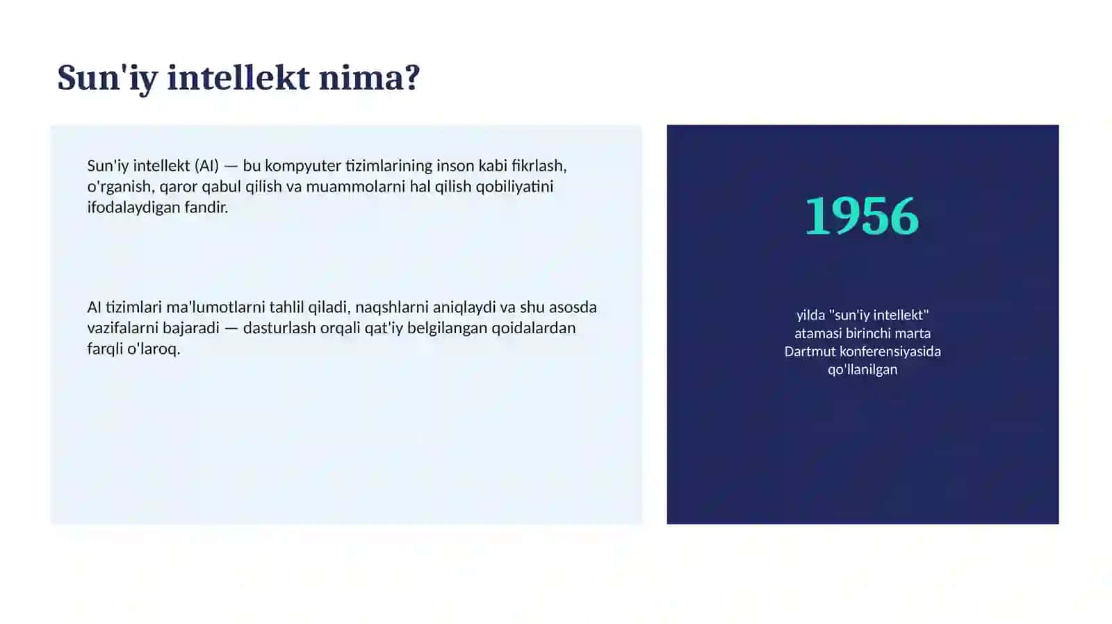 SUN'IY INTELLEKT ASOSLARI 2