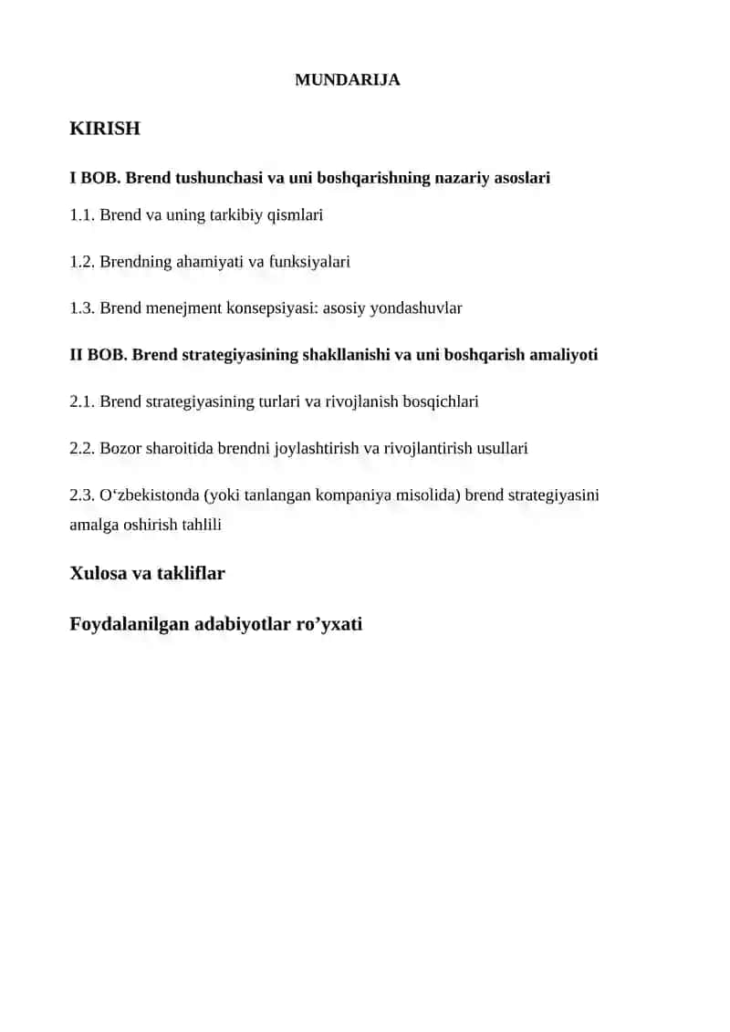 Brendni boshqarish 2
